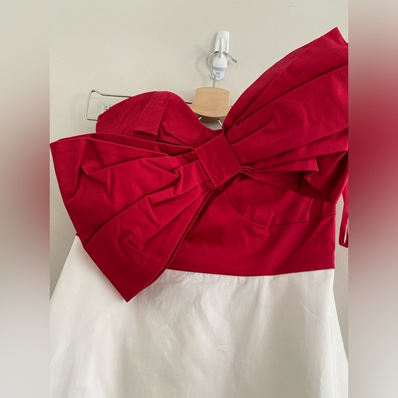 ANTHROPOLOGIE Bow-Tie Maxi Dress size 2 new with tag red white nwt - Picture 10 of 11